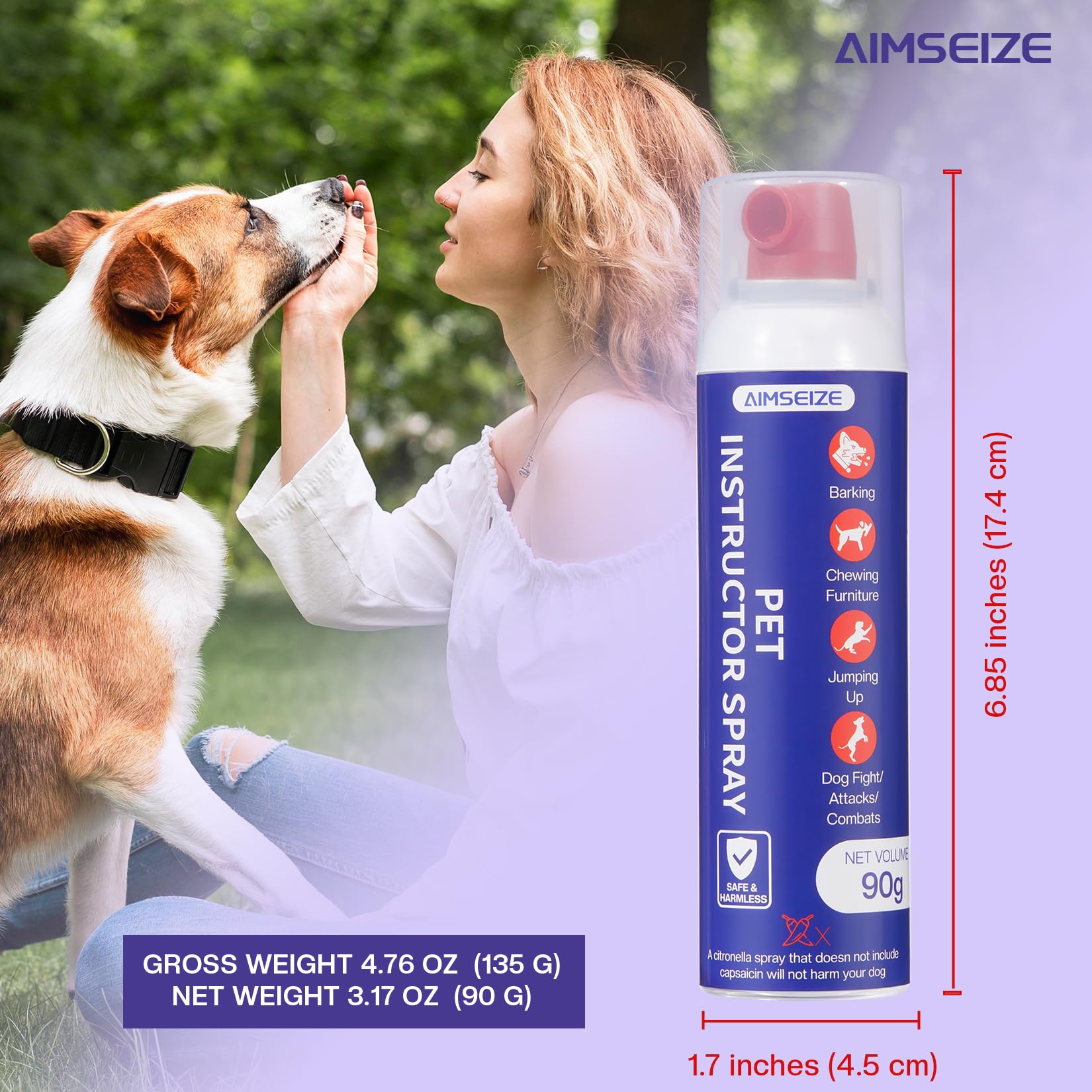 AIMSEIZE Corrector para perros: controla ladridos en casa de forma segura.