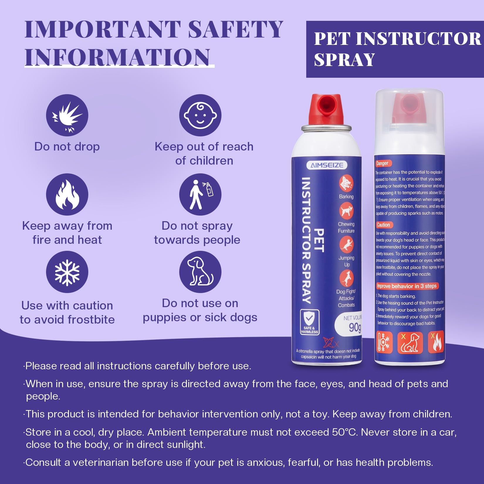 AIMSEIZE Corrector para perros: ideal para perros reactivos o cachorros.