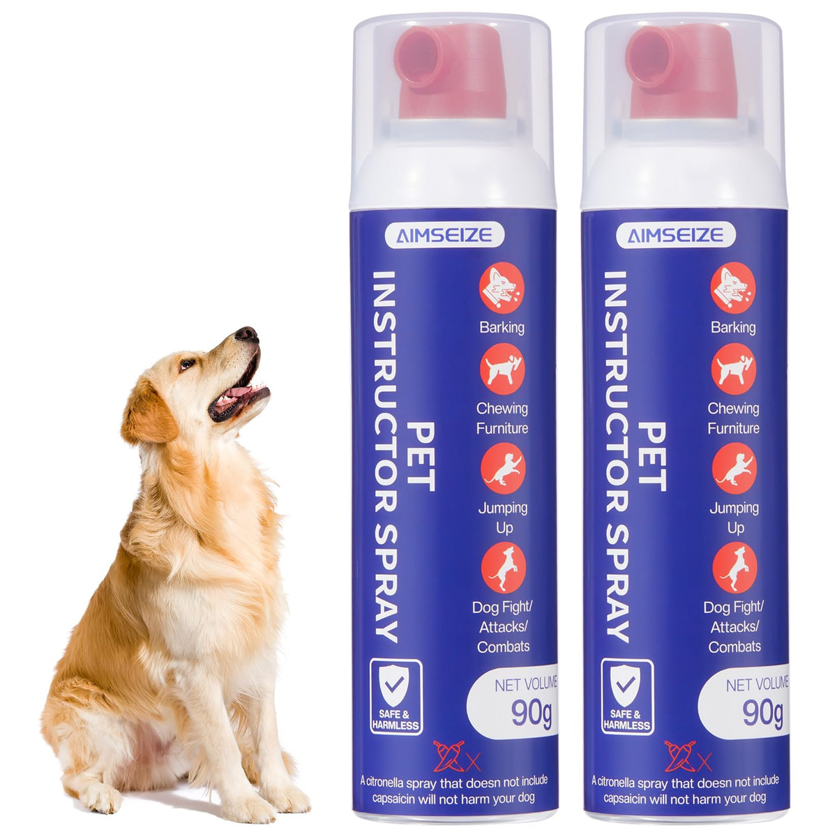AIMSEIZE Corrector para perros: spray de aire y sonido para detener ladridos.