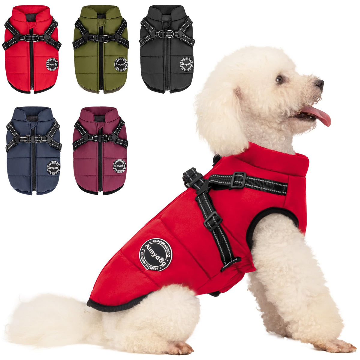 Aimydog abrigo de invierno para perro, cálido y cómodo para paseos.