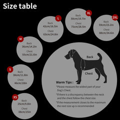 AIMYDOG abrigo para perro vista dorsal protege del viento y la lluvia