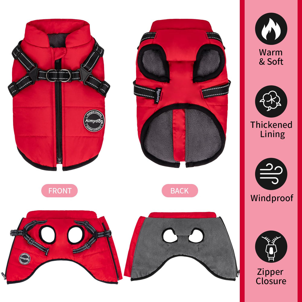 Aimydog cierre zip seguro con protección para evitar enganches.