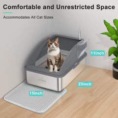 Aiperro caja incluye alfombrilla recogearena para mantener el suelo limpio.