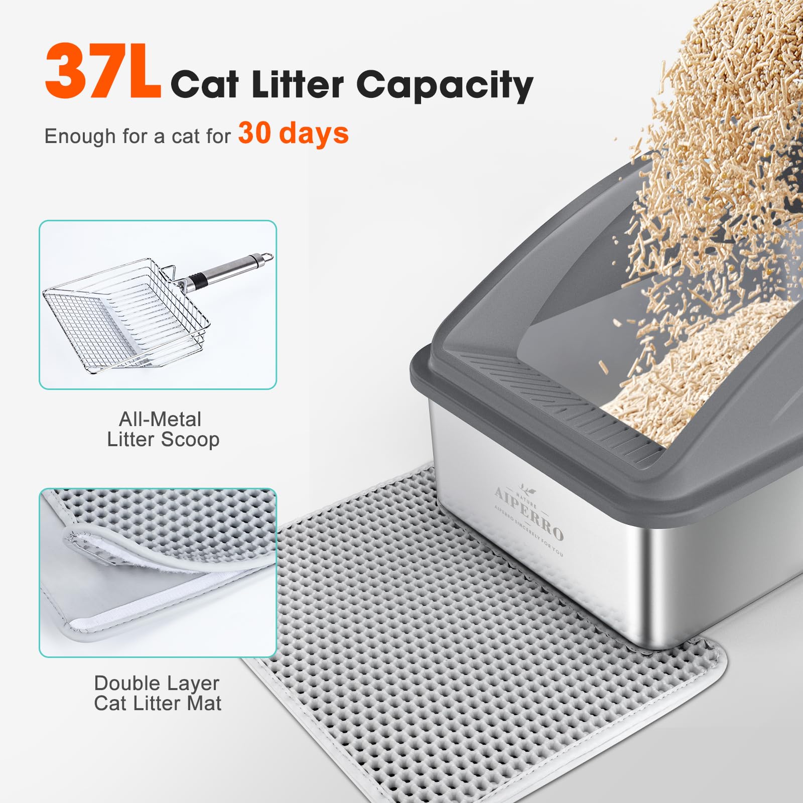 Aiperro caja de gran tamaño para razas grandes y espacio cómodo.