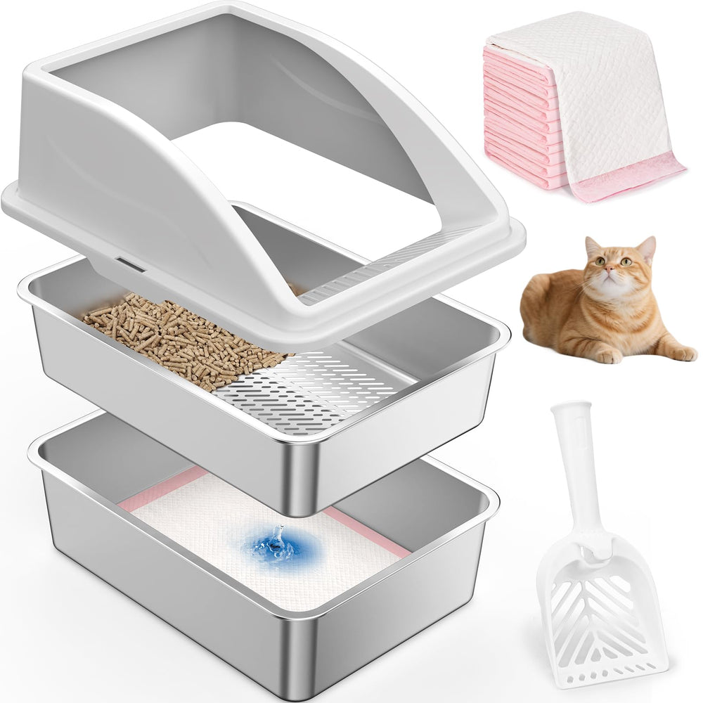 Caja AIPERRO con tamiz doble de acero inoxidable para limpieza eficiente