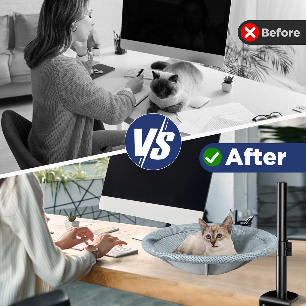 AIPERRO cama-escritorio-gato, cubierta lavable para limpieza fácil.