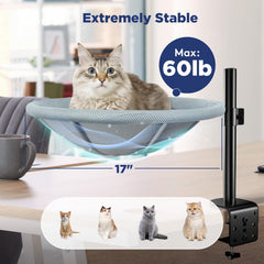 AIPERRO cama-escritorio-gato, tejido de malla transpirable para aire.