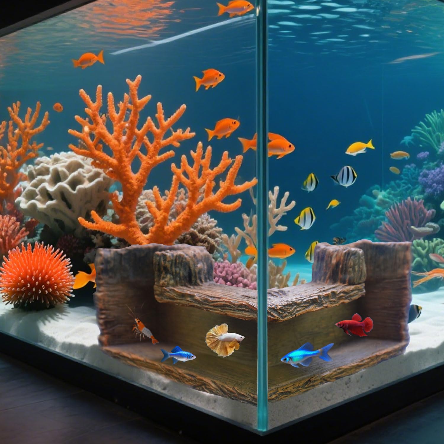 Aiqriwv Ajuste para acuario estandar, encaja sin saturar el espacio