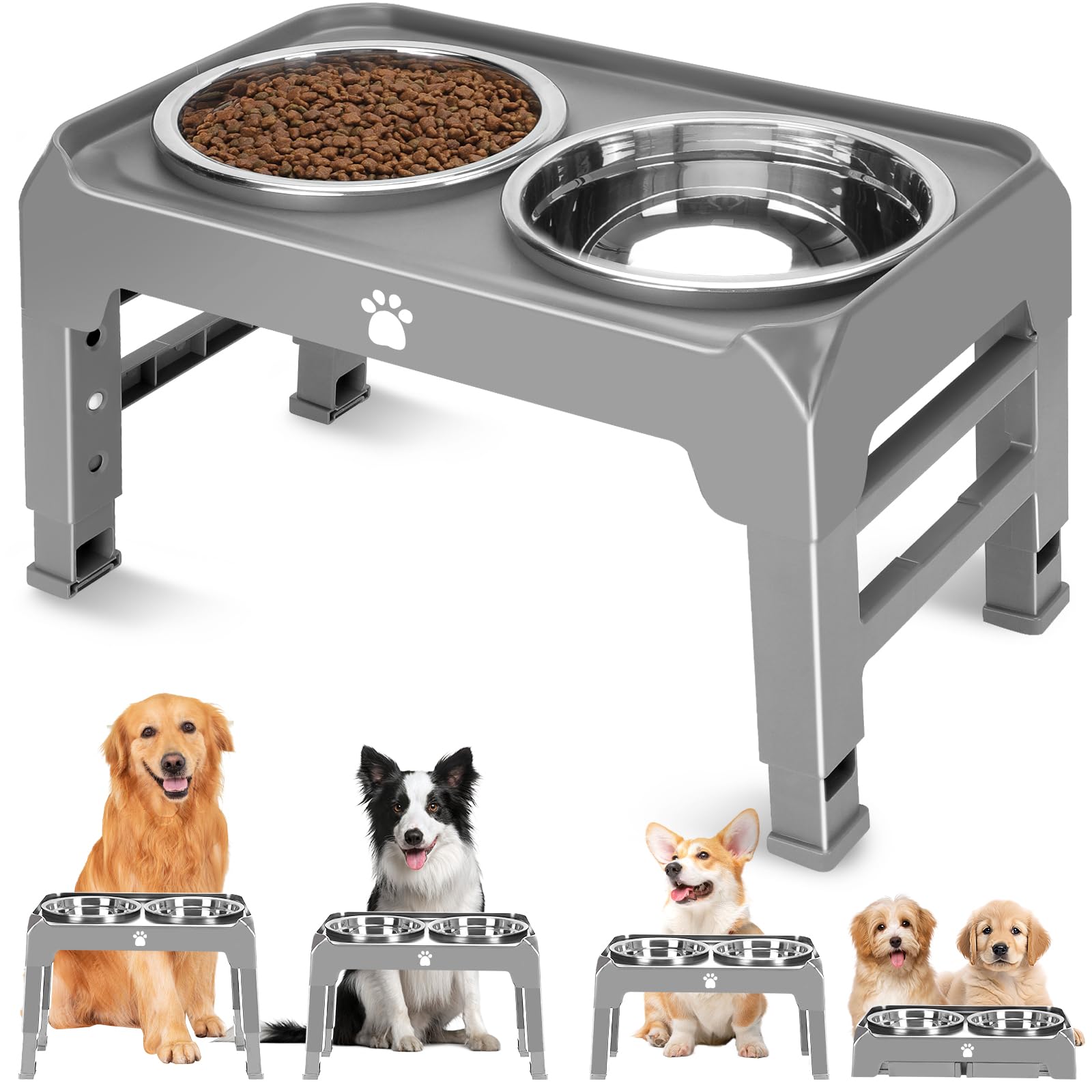 AirMX soporte elevado para perros con cuencos mejora la postura al comer