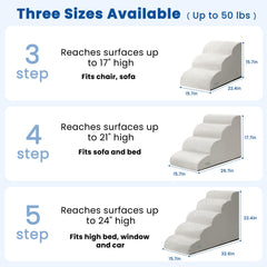 Airpanda escalera de cuatro peldaños para cama, soporte cómodo y seguro