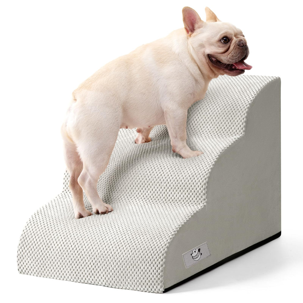 Airpanda escaleras para perro de tres peldaños para sofá, con beneficio de subida estable