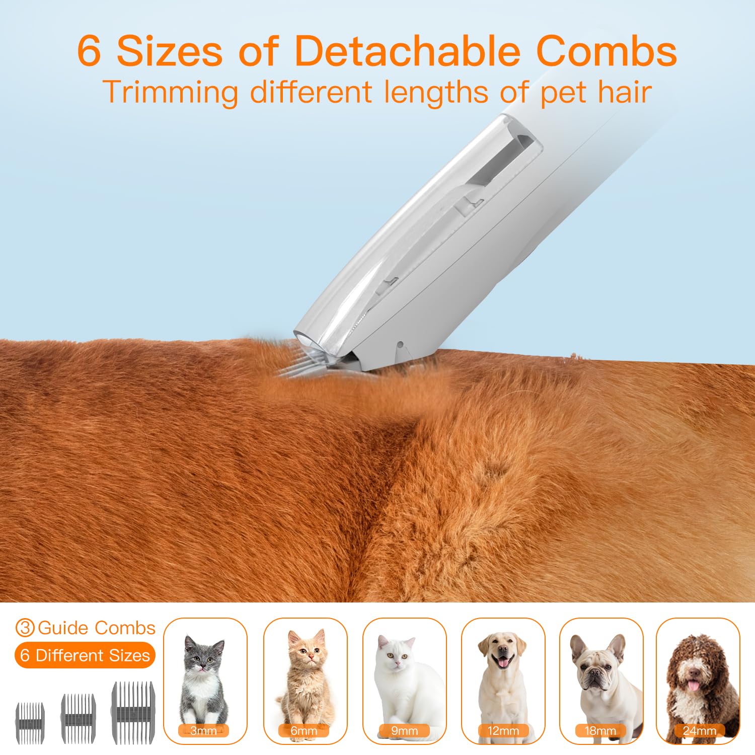 Airrobo kit cuidado pelo perros 5 en 1, versátil para el cuidado diario
