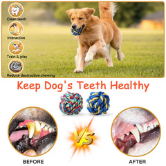 Aitmexcn bolas de cuerda para perros grandes para buscar y masticar.
