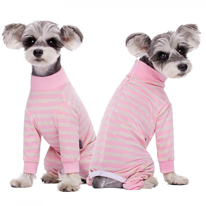 AITOLI pijama para perro con cierre trasero y botones, fácil de colocar.