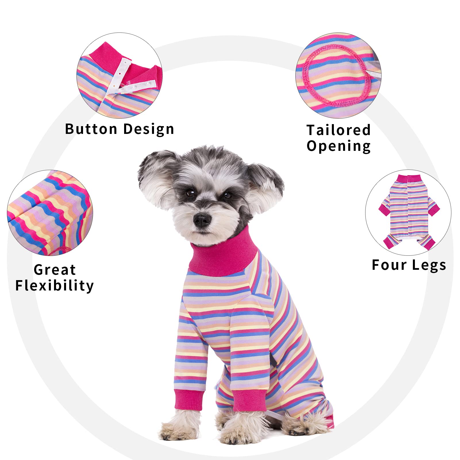 AITOLI mono recuperación perro rayas uso diario, diseño práctico para casa.