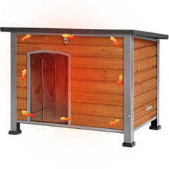 Aivituvin: casa para perros con marco de hierro resistente para exterior.