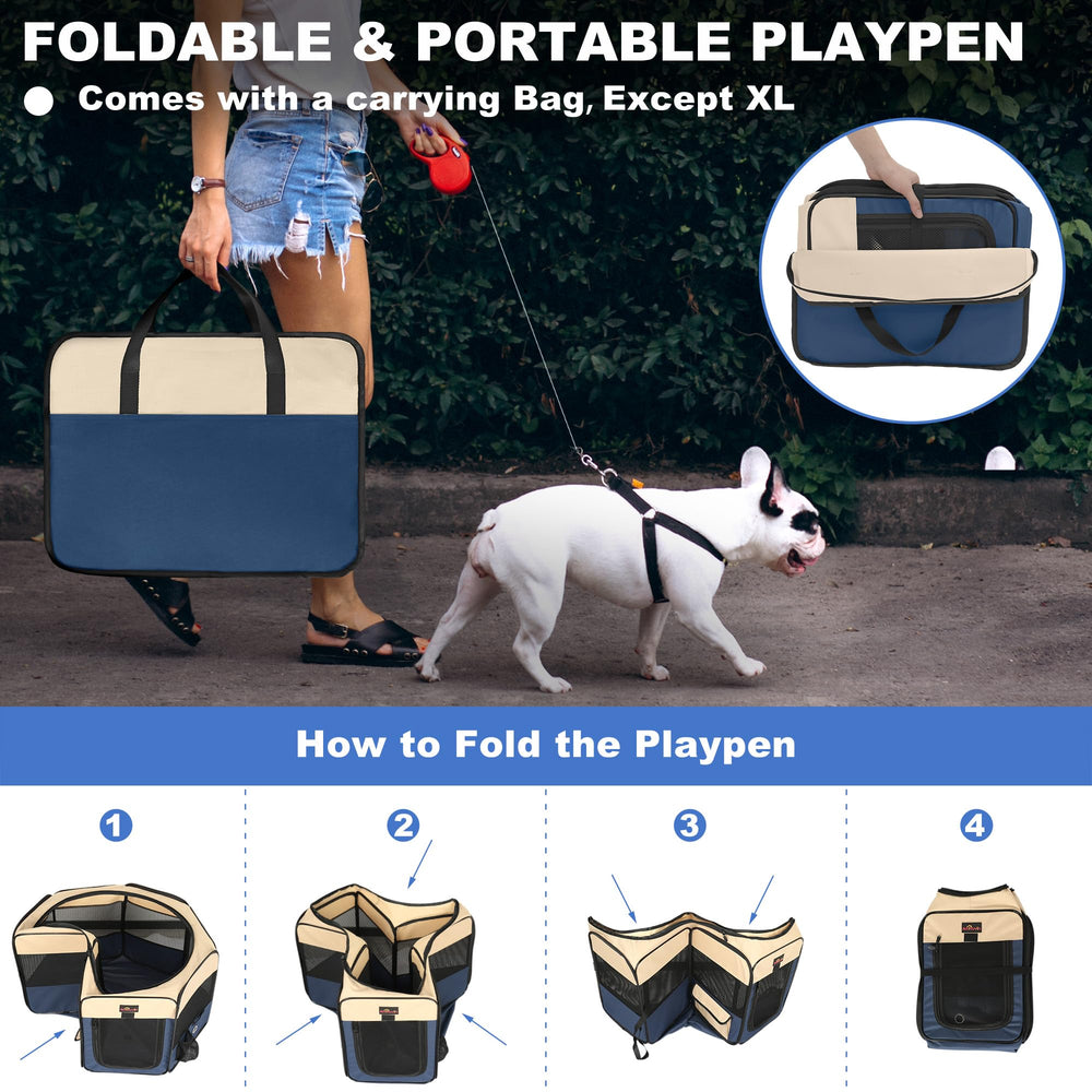 Aivituvin corral con bolsillos laterales para guardar objetos pequeños.