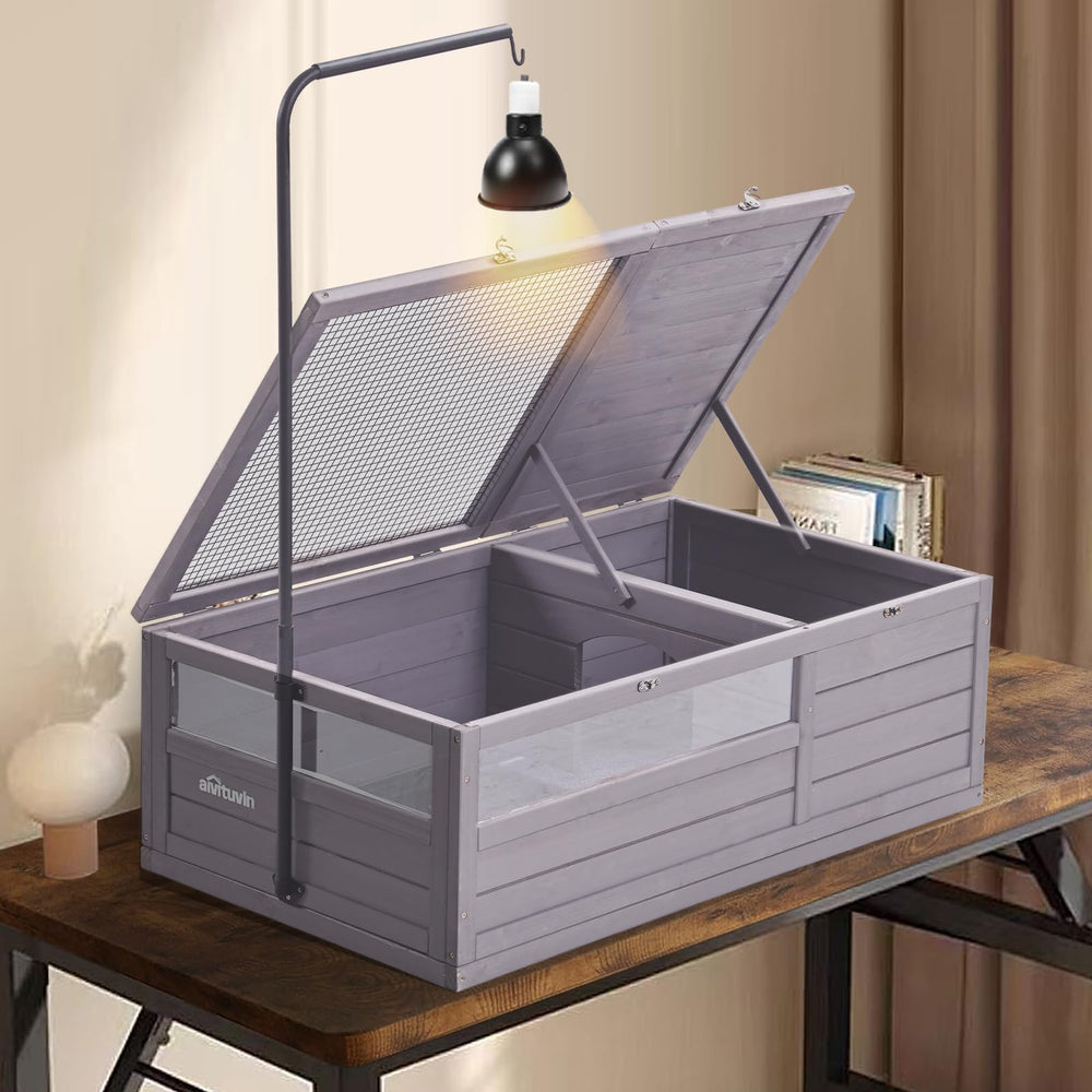 Aivituvin hábitat tortuga interior: amplio espacio para descanso y exploración segura