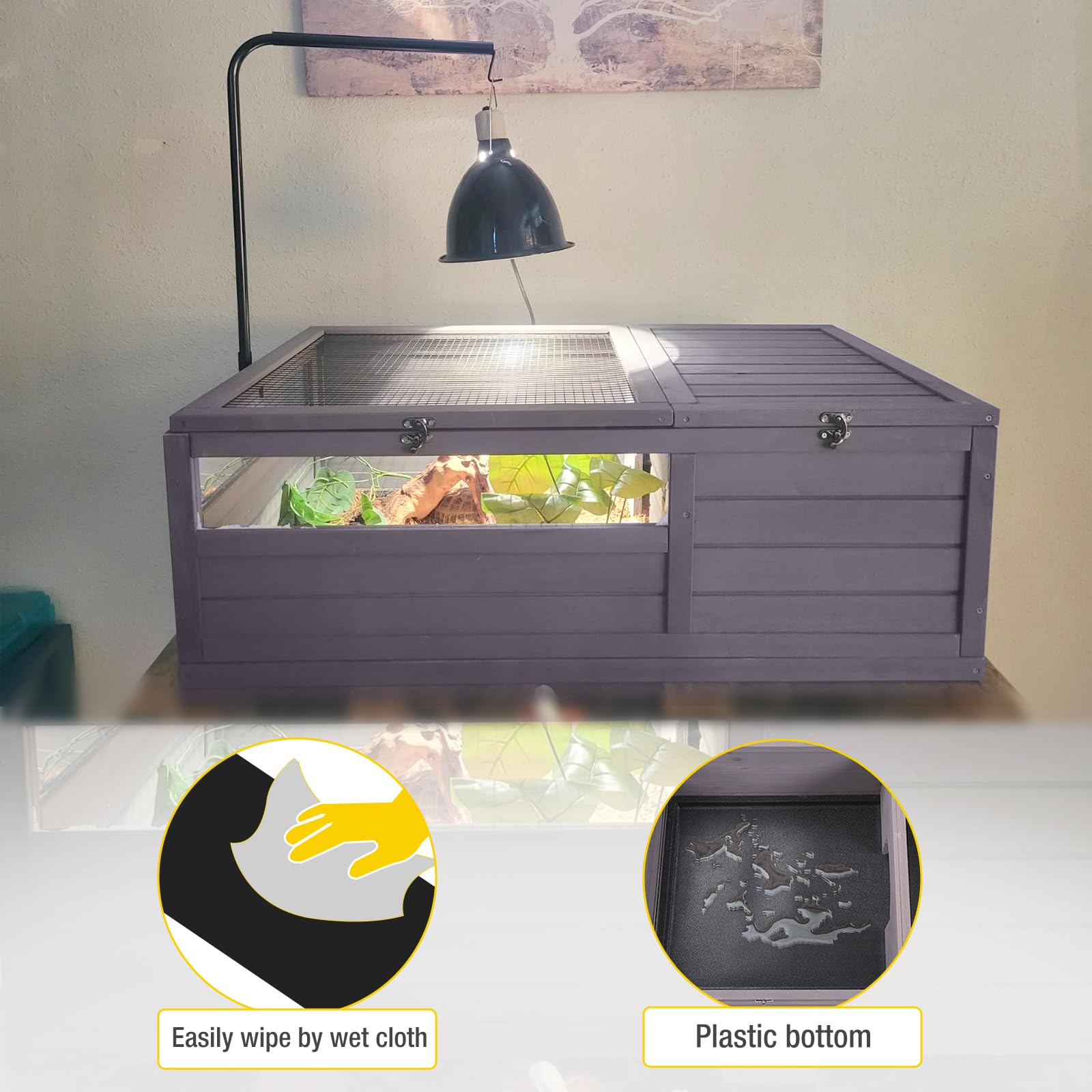 Aivituvin hábitat tortuga soporte lámpara ajustable, iluminación adaptable para ambiente
