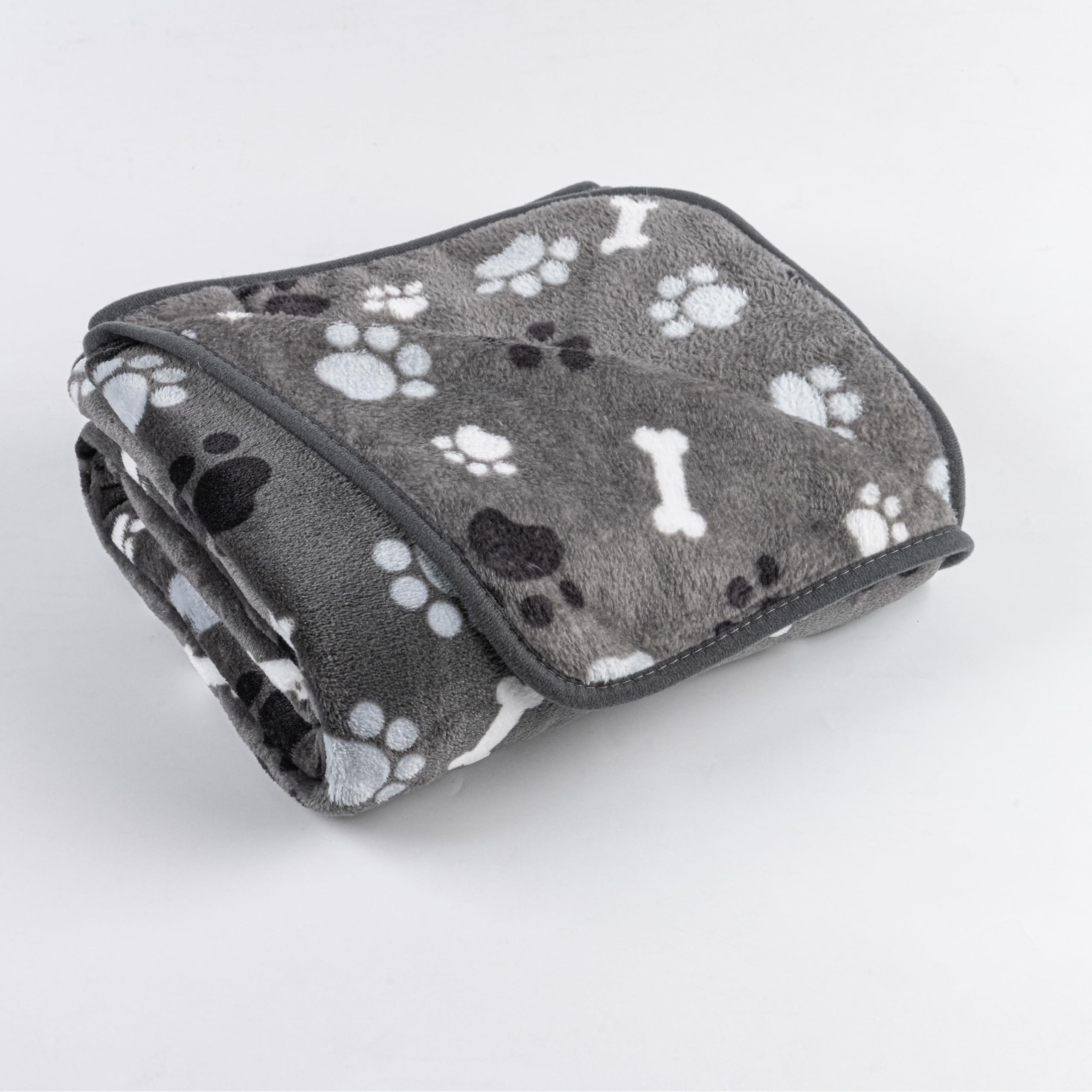 AIWEK manta para perros con terciopelo coral doble cara en gris.