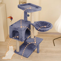 AIWIKIDE arbol-gato-35-4-pulgadas-percha para arañar y ejercitar