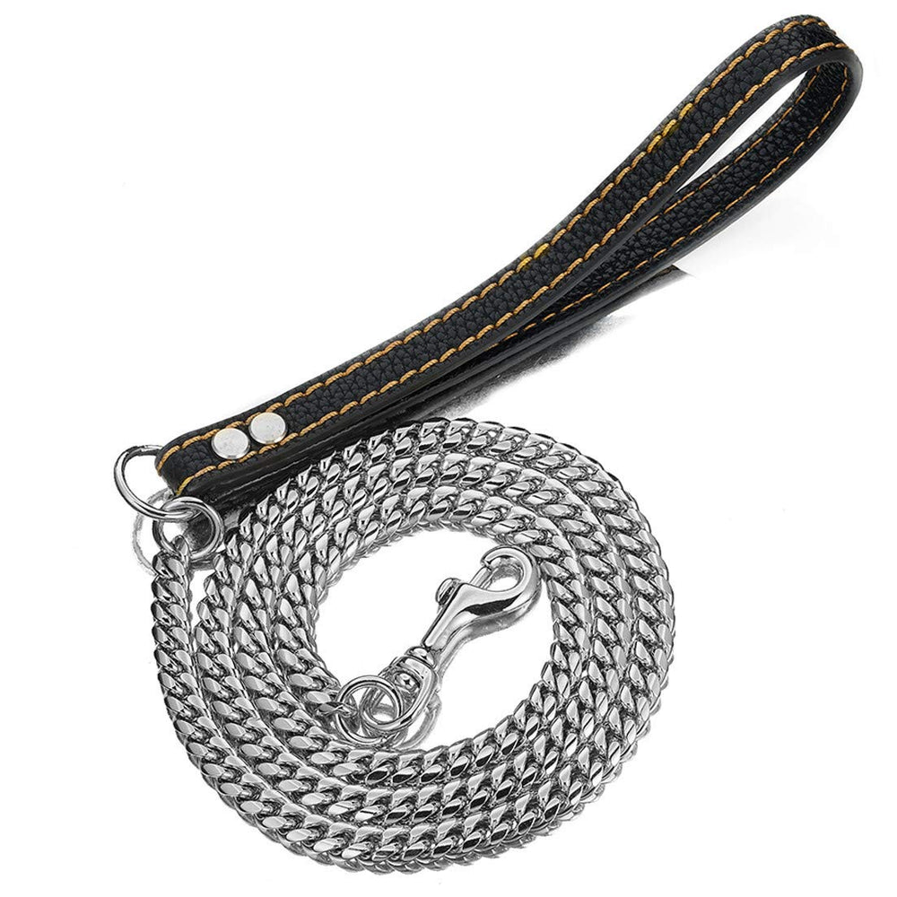 AIYIDI cadena para perros de acero inoxidable con acabado pulido y ancho de 12 mm.
