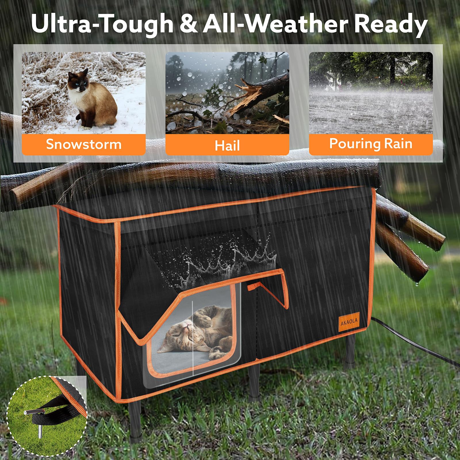 akaola-proteccion-invierno: refugio confiable para gatos ferales durante el frío.