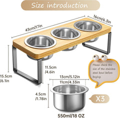 AKAOLA soporte de madera resistente mantiene los cuencos estables durante la comida.