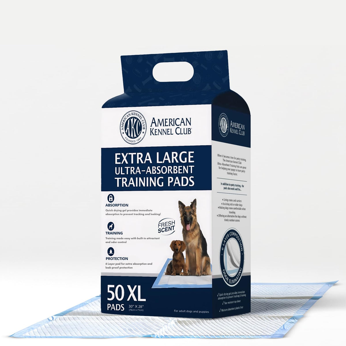 AKC tapetes de entrenamiento para cachorros con aroma fresco, opción XL para uso diario.