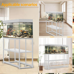 Akenow acuario 55 galones diseño compacto; encaja en espacios reducidos manteniendo estabilidad.