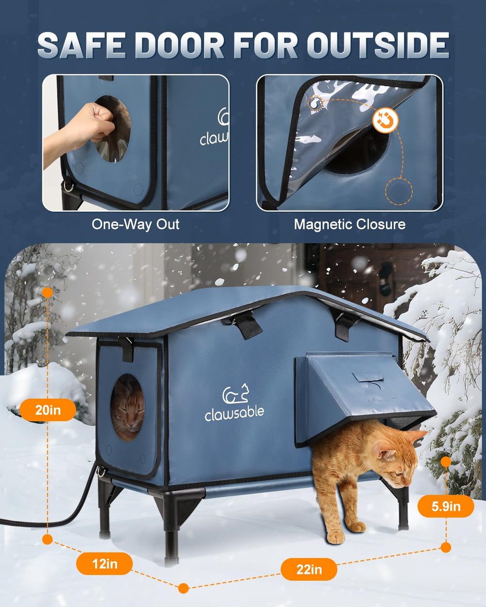 Akentio accesorios: cama calefactora y cuenco incorporado para gatos.