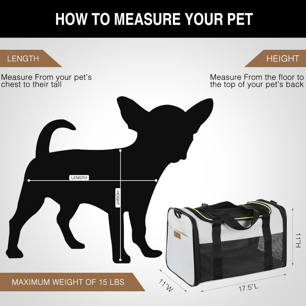 Akinerri bolsa suave para mascota con entrada doble para acceso rápido.