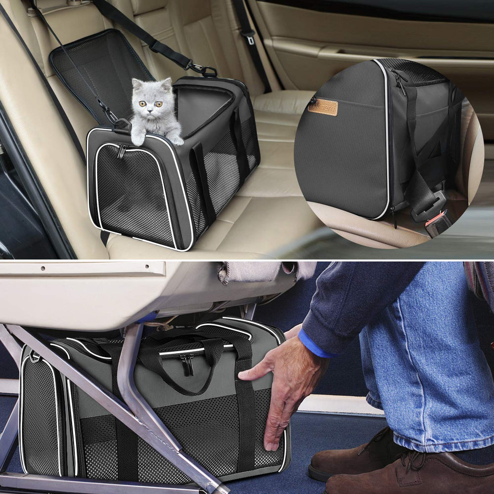 Akinerri transportín se sujeta al asiento o equipaje para mayor seguridad.