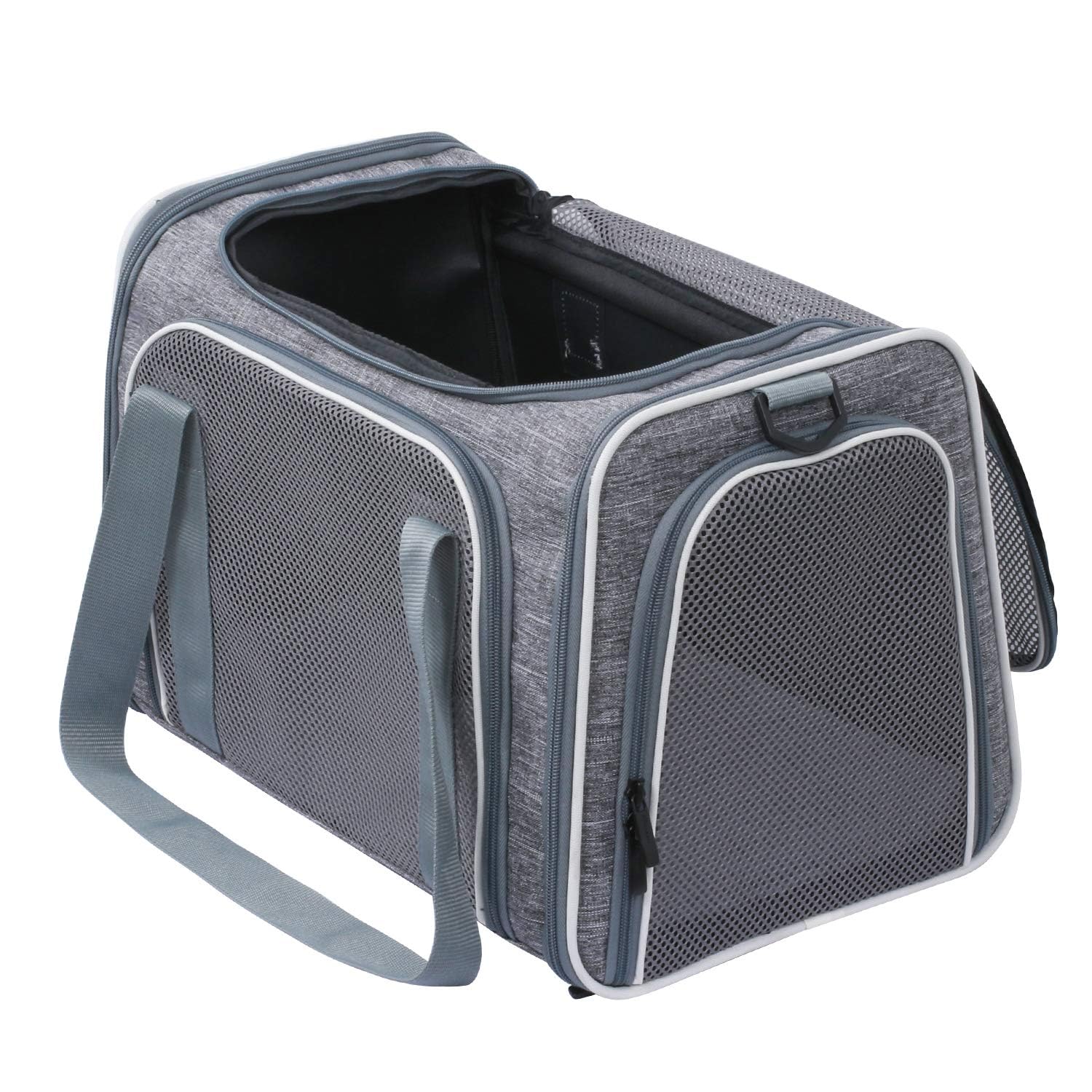 Akinerri transportín suave para mascotas, vista general, cómodo para viajes.