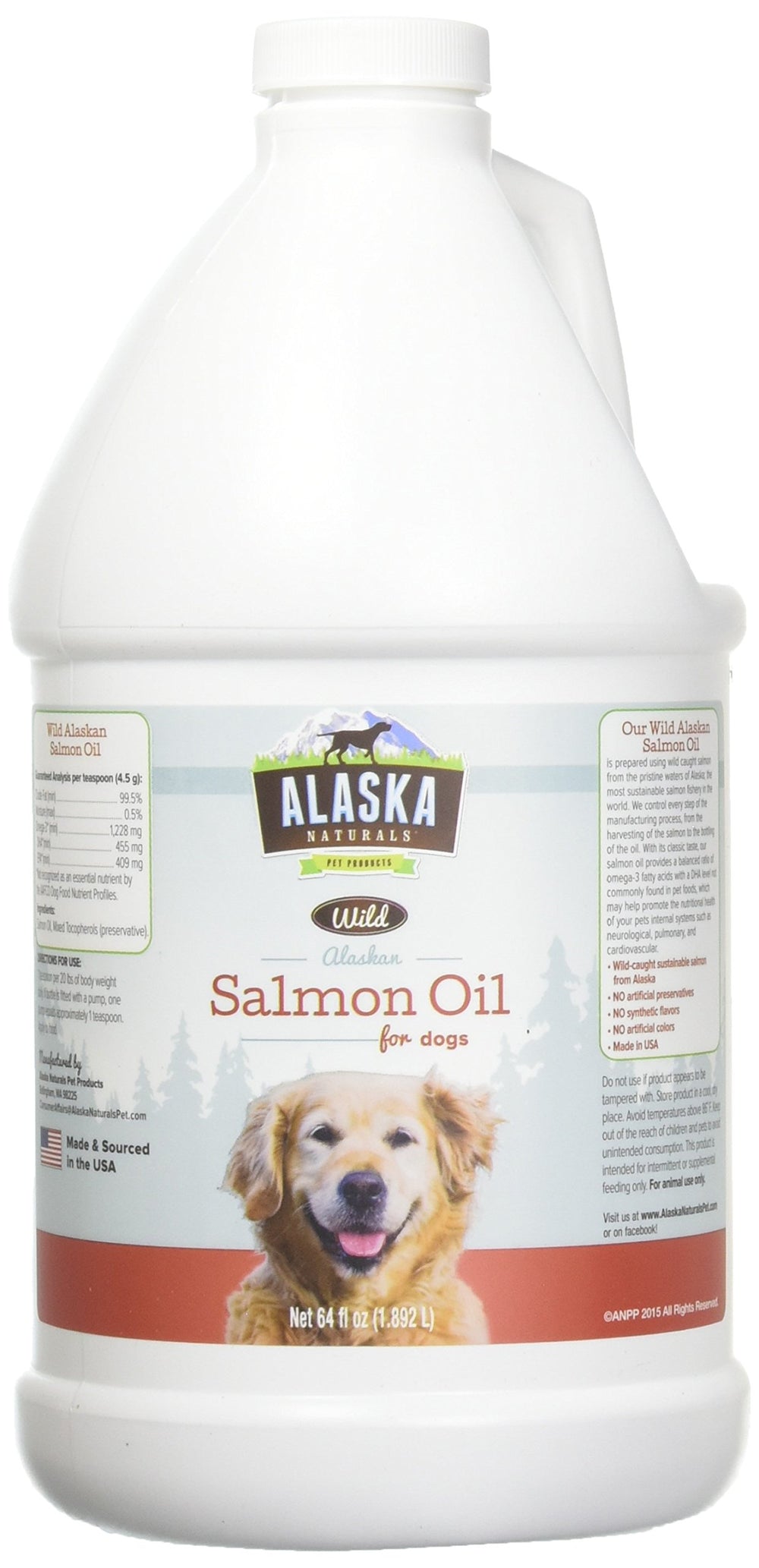 Alaska Naturals Dosificador facilita la administración diaria del aceite.