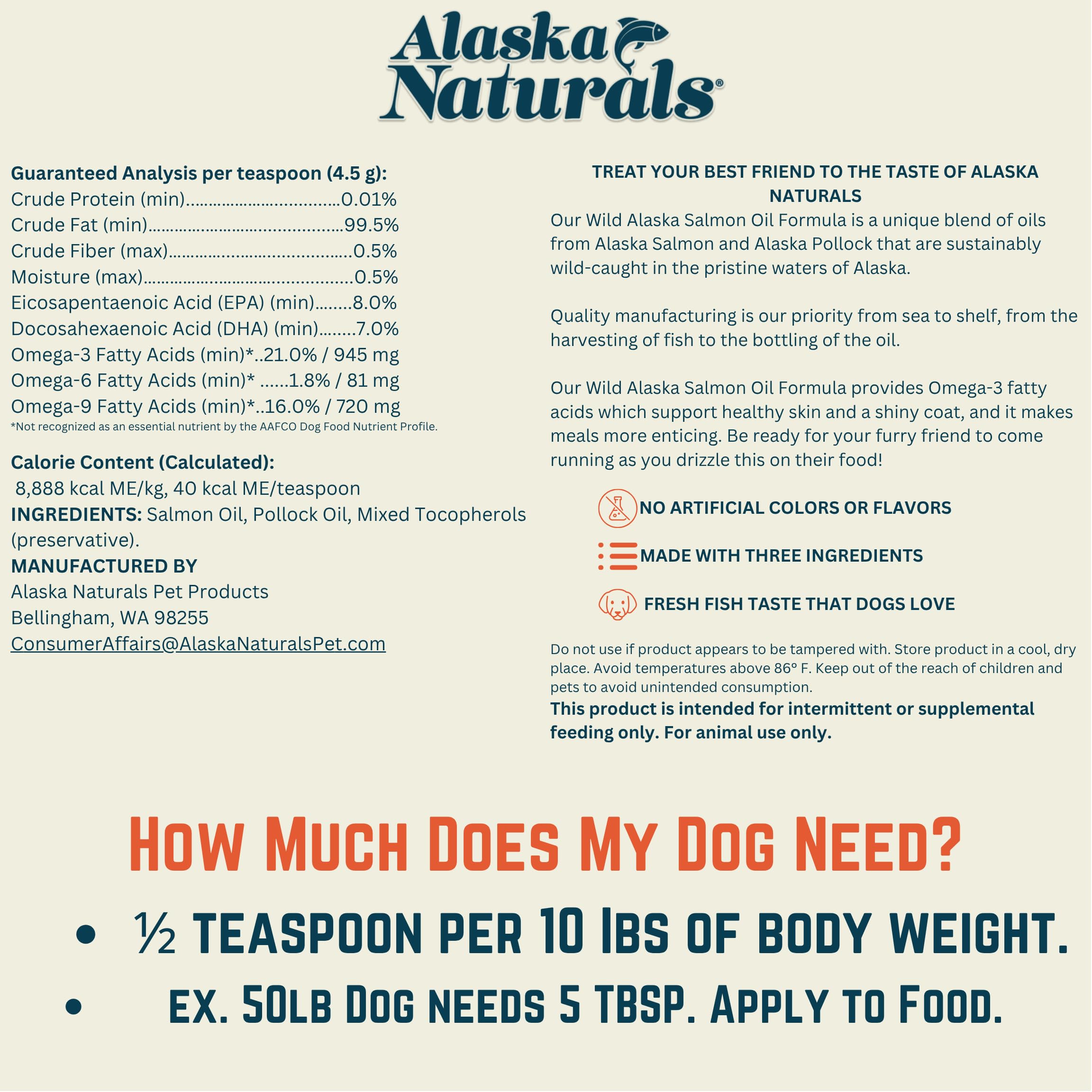 Alaska Naturals: gota de aceite para mejorar el sabor de la ración