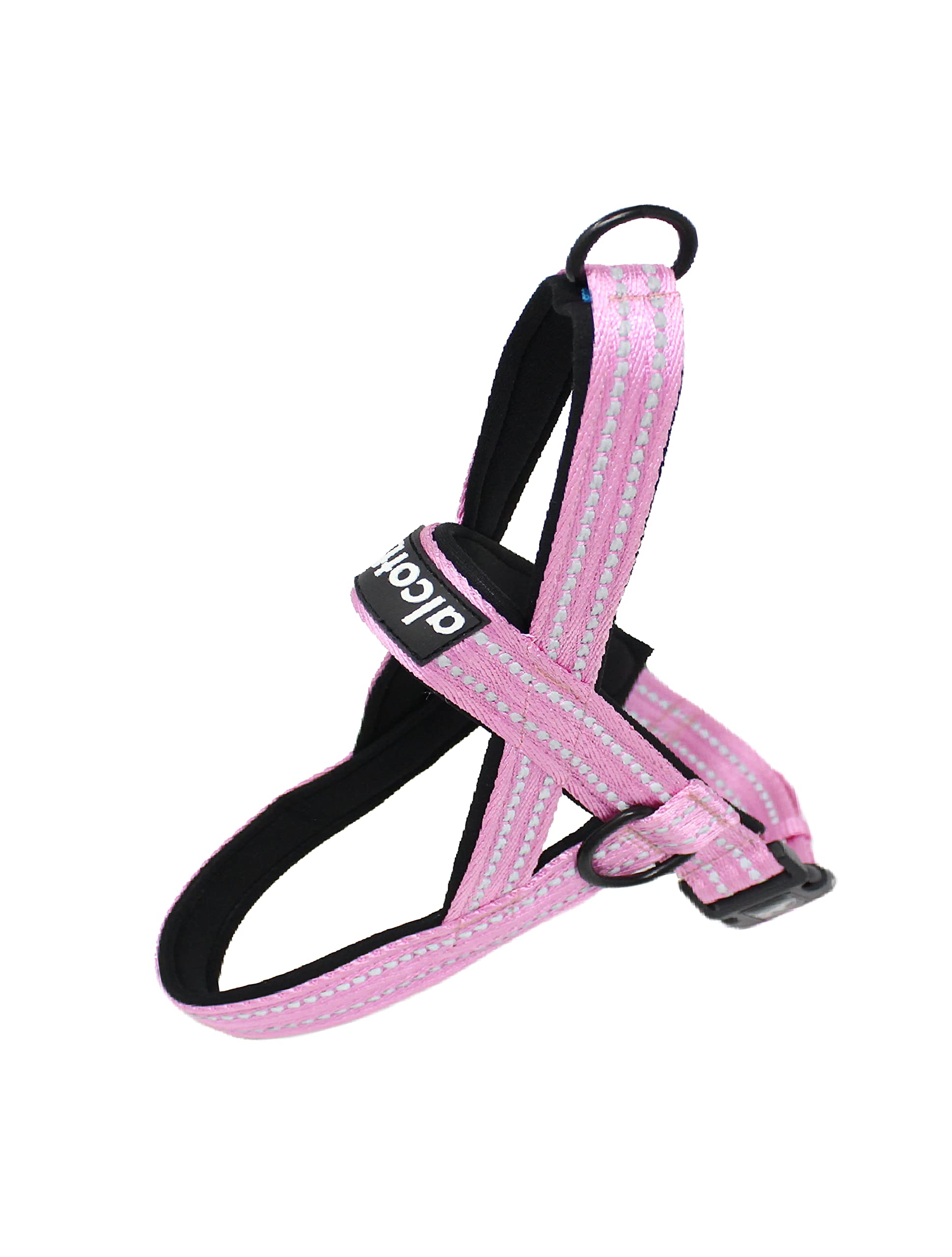Alcott arnés noruego rosa para perros, acolchado en neopreno para mayor comodidad.