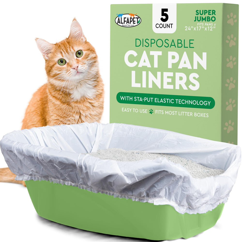 Alfapet bolsas para arena de gato extragrandes, se ajustan a bandejas grandes con facilidad