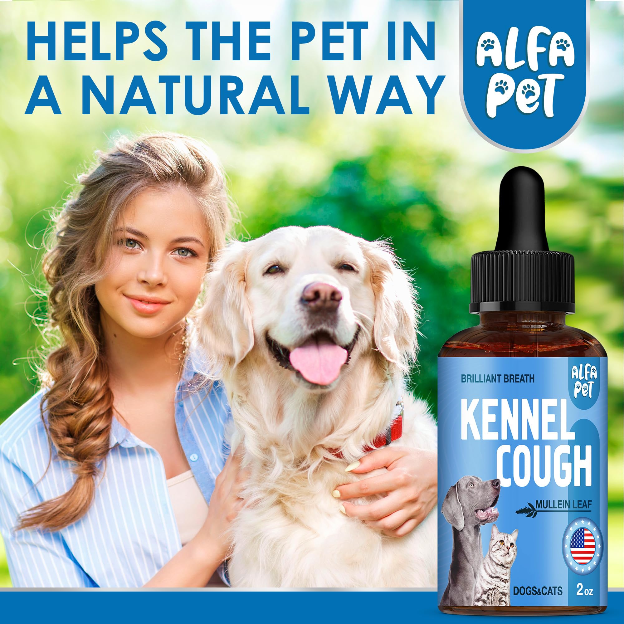 Alfa Pet uso diario: suplemento suave para apoyo respiratorio.