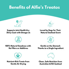 ALFIE'S TREATOS Sardinas australianas sin aditivos para perros y gatos.