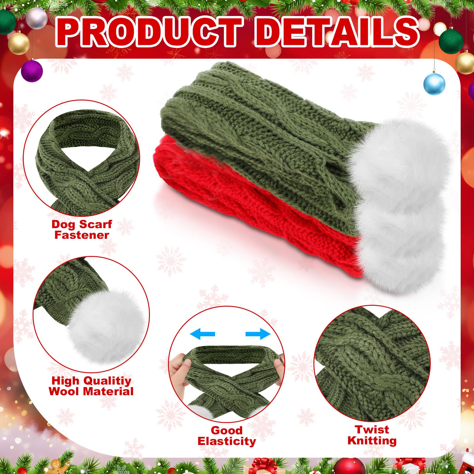 Bufanda Aliceset para perro con ajuste de 70 cm, cómodo y seguro