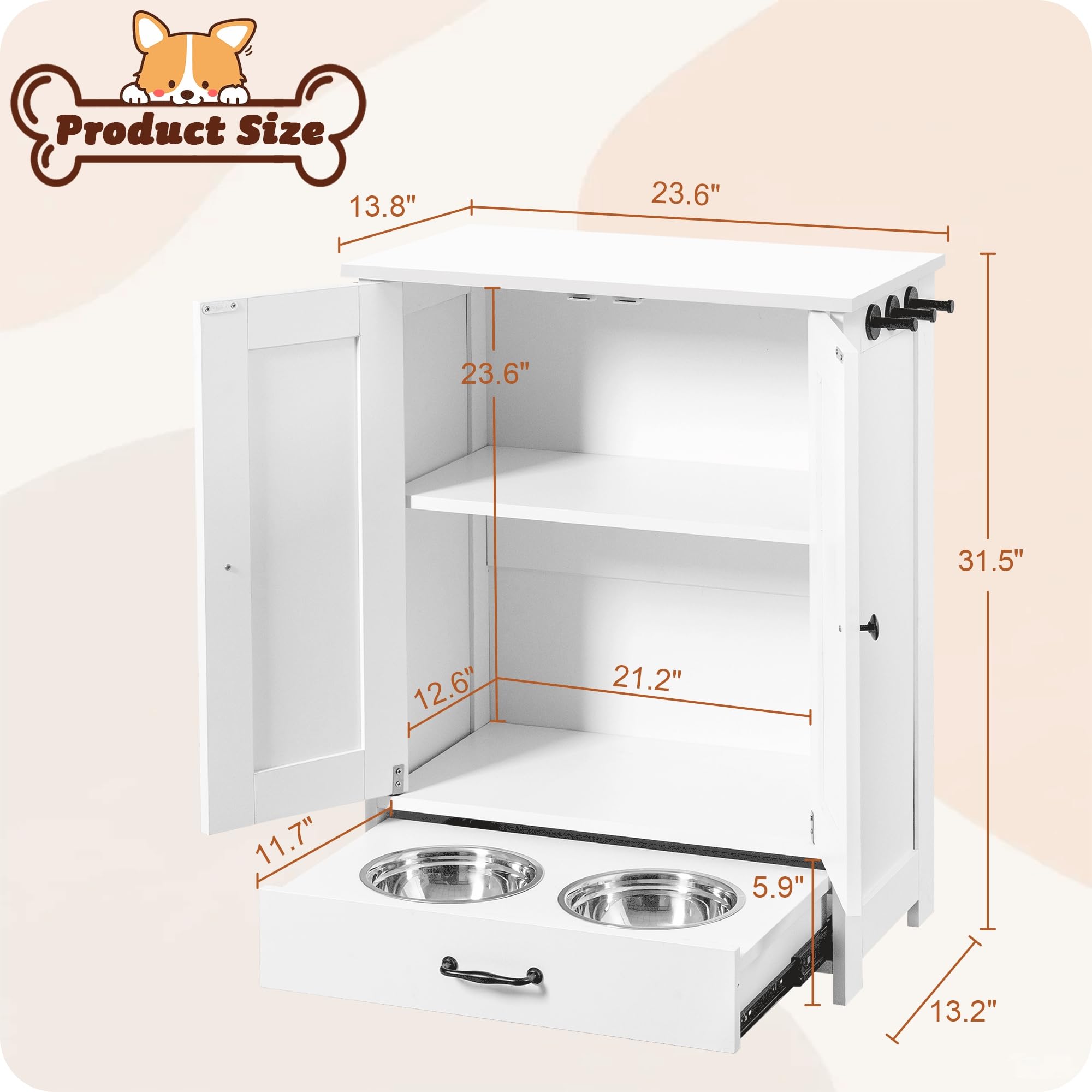 ALINE FURNITURE diseño blanco elegante, encaja en cocina o entrada