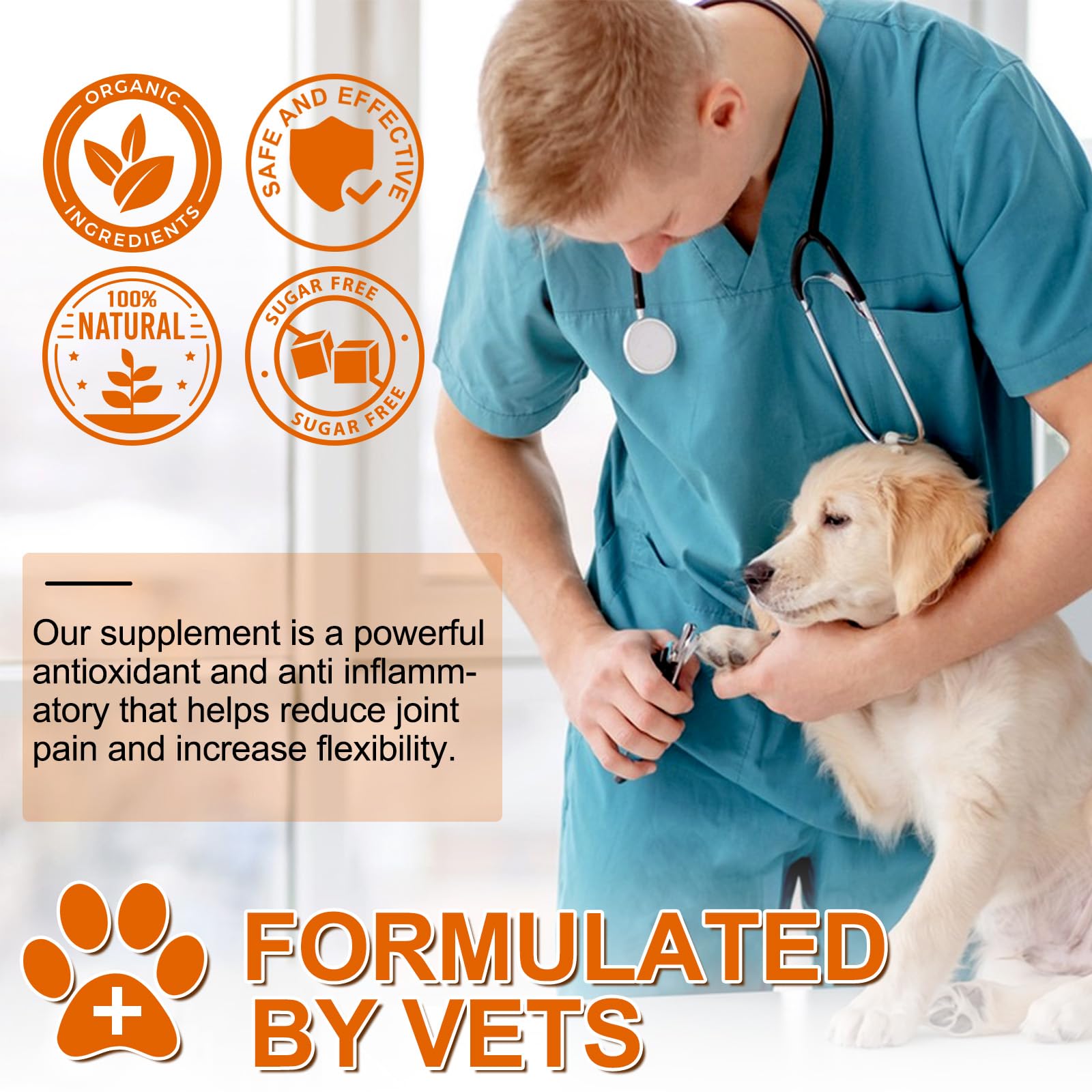 ALIVO Cúrcuma para perros, dosis por tamaño, dosificación simple