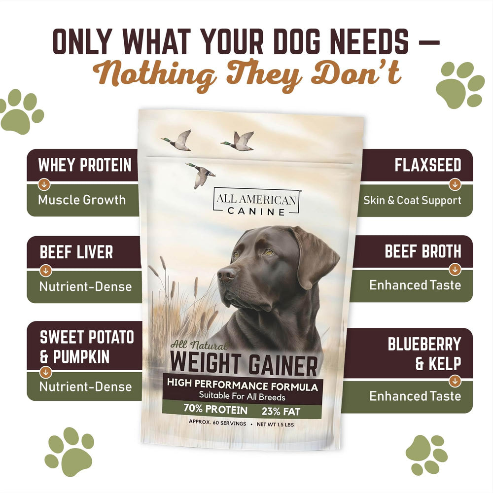 All American Canine polvo de hígado para perros, sabor suave favorece consumo diario.