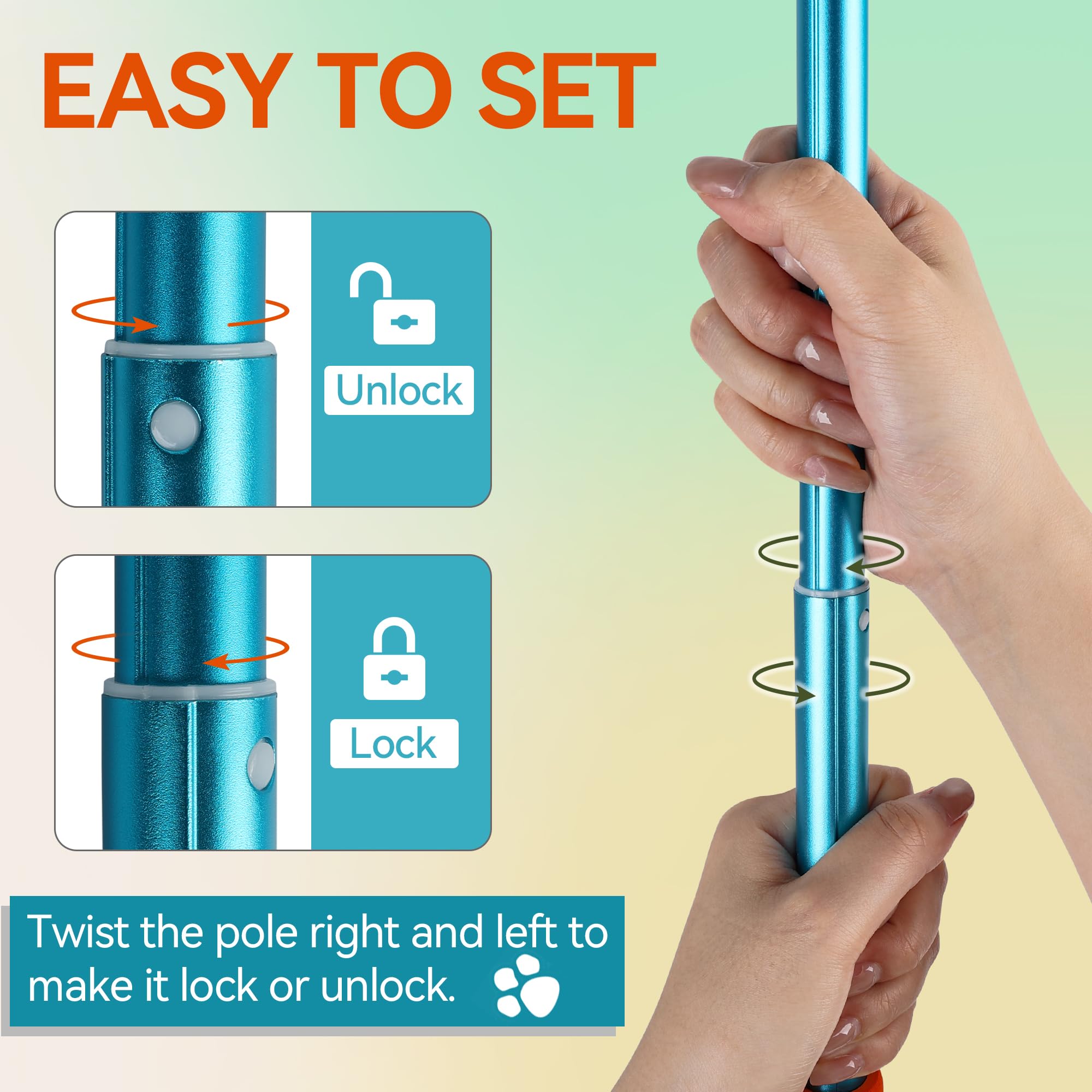 ALL FOR PAWS Flirt Pole cordón nylon resistente para juego prolongado