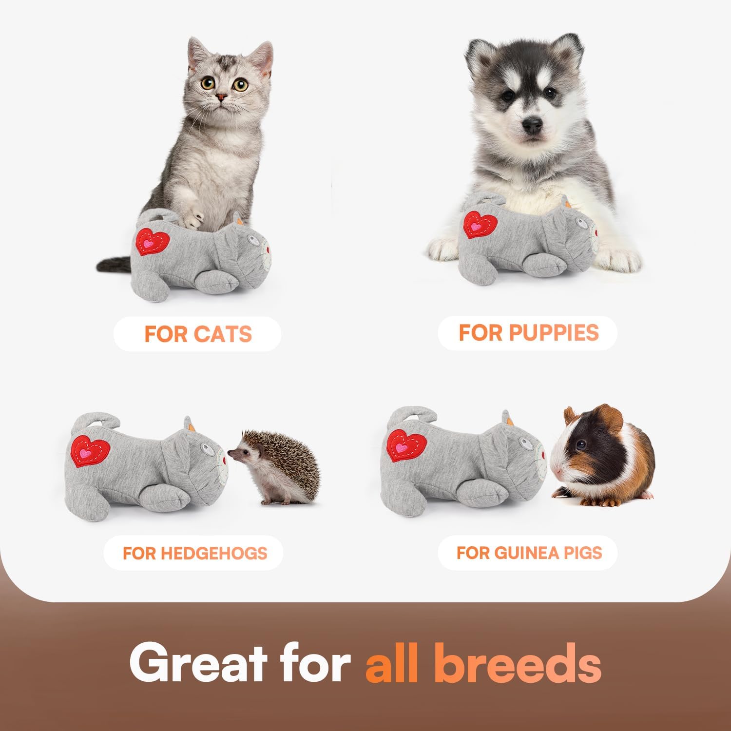 ALL FOR PAWS peluche uso fácil, requiere baterías AAA (no incluidas).