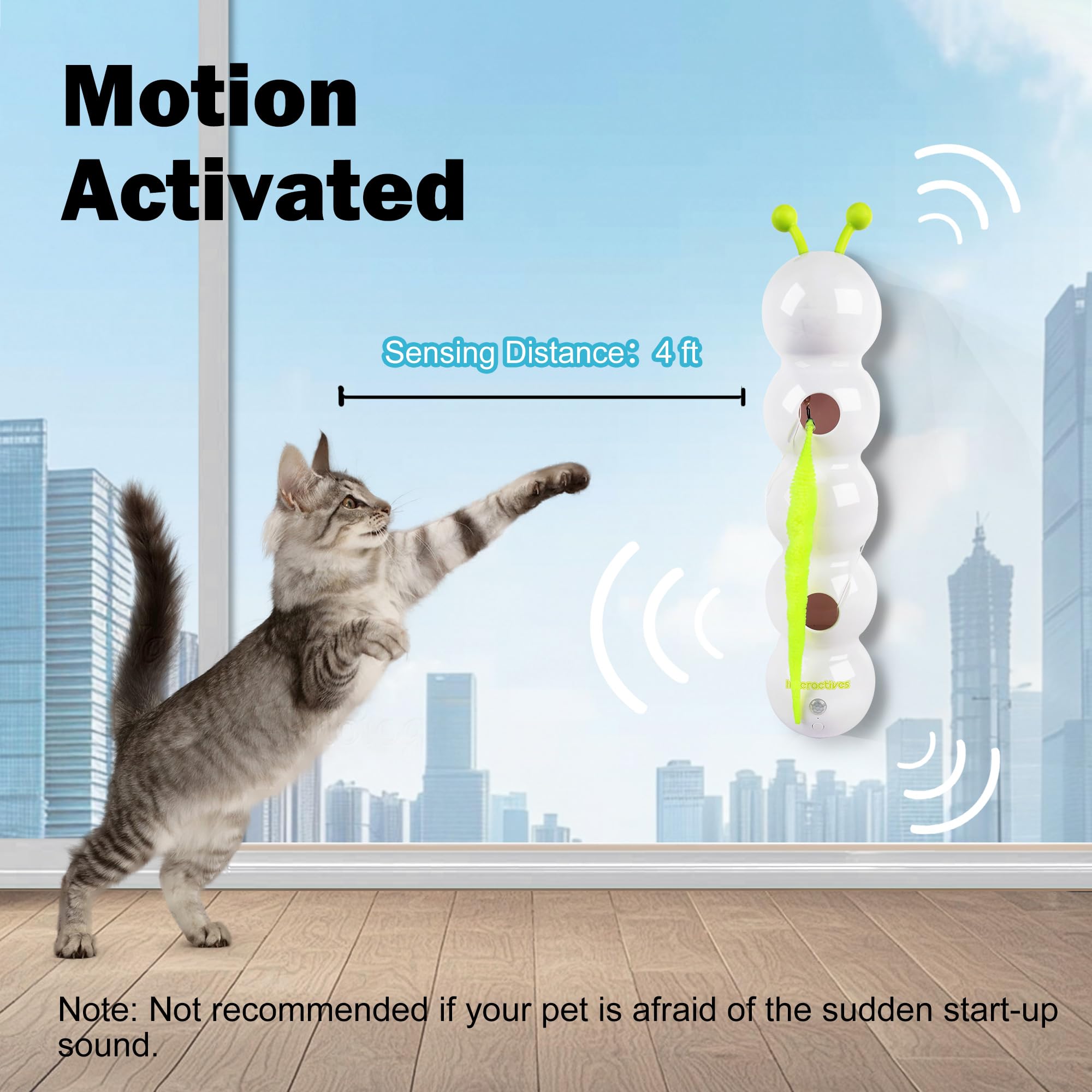 ALL FOR PAWS Juguete recargable por USB para horas de juego continuo.