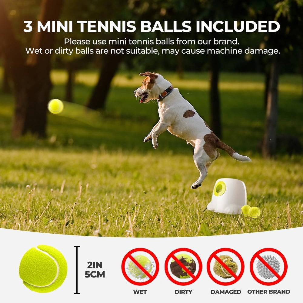 ALL FOR PAWS Lanzador automático, bolas limpias recomendadas para rendimiento óptimo.