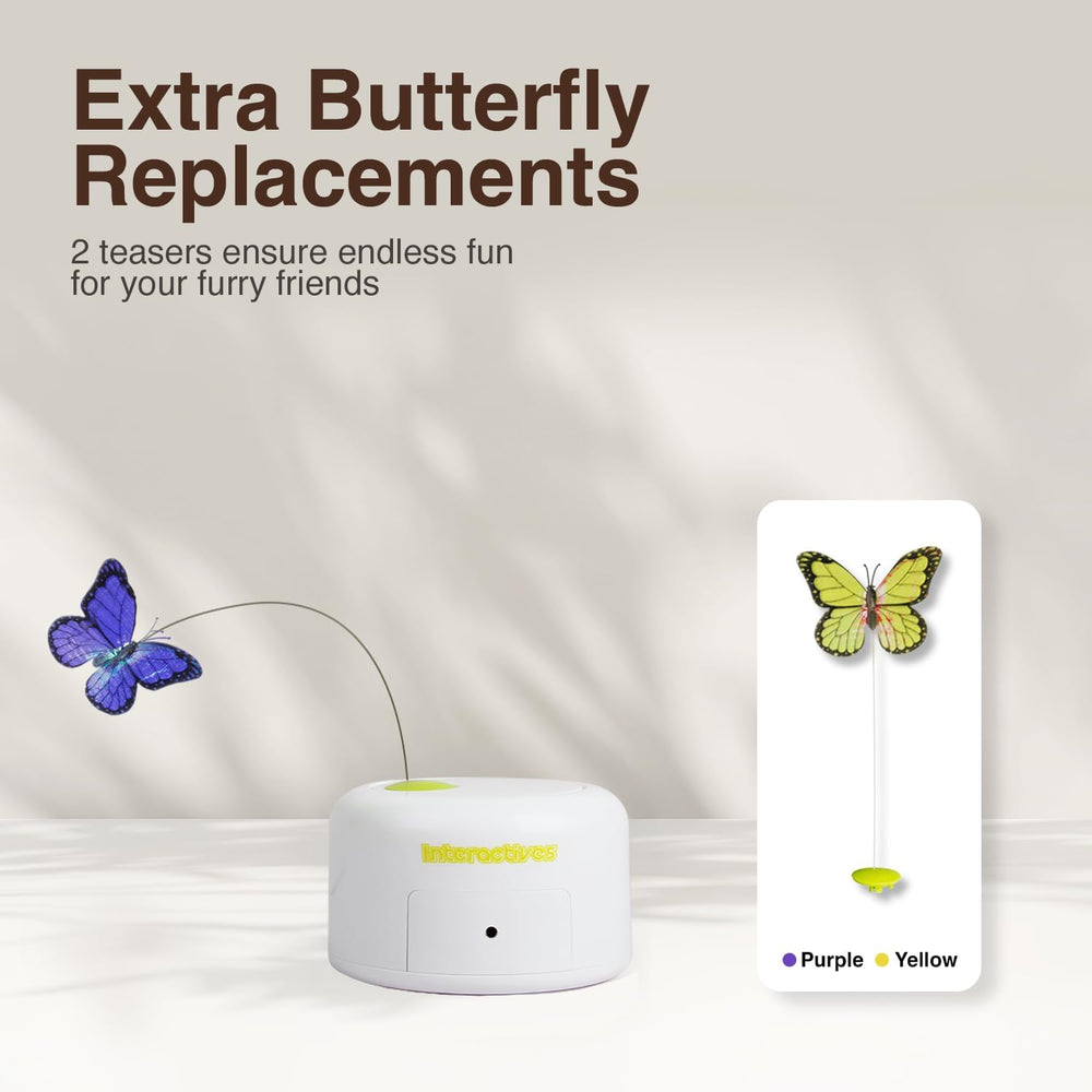 ALL FOR PAWS mariposa interactiva: base estable para juego seguro.