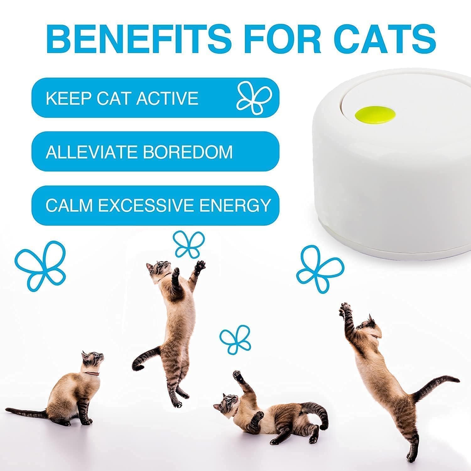 ALL FOR PAWS mariposa interactiva: funcionamiento suave y silencioso.
